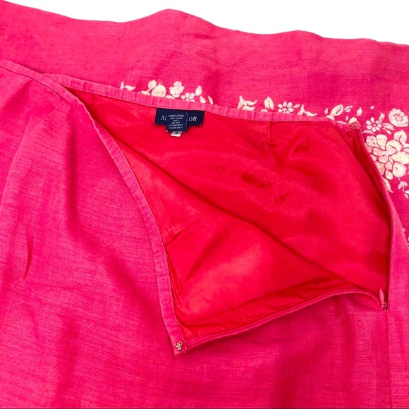 ANN TAYLOR Salmon Floral Cami & Maxi Skirt Set-8 - Picture 8 of 9